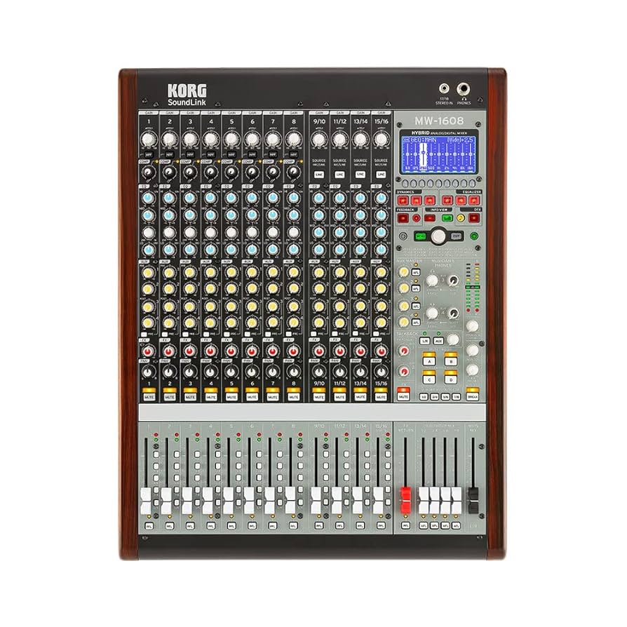 KORG ( コルグ ) MW-1608 ハイブリッドアナログ/デジタルミキサー Amazon | KORG コルグ ハイブリッドミキサー SoundLink MW-1608