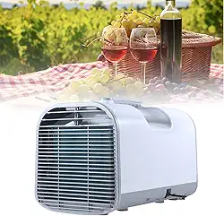 Ar condicionado para barraca de 13 kg / 28 lb com controle remoto, função de temporização do ventilador de três velocidades Desumidificador de, CA portátil para