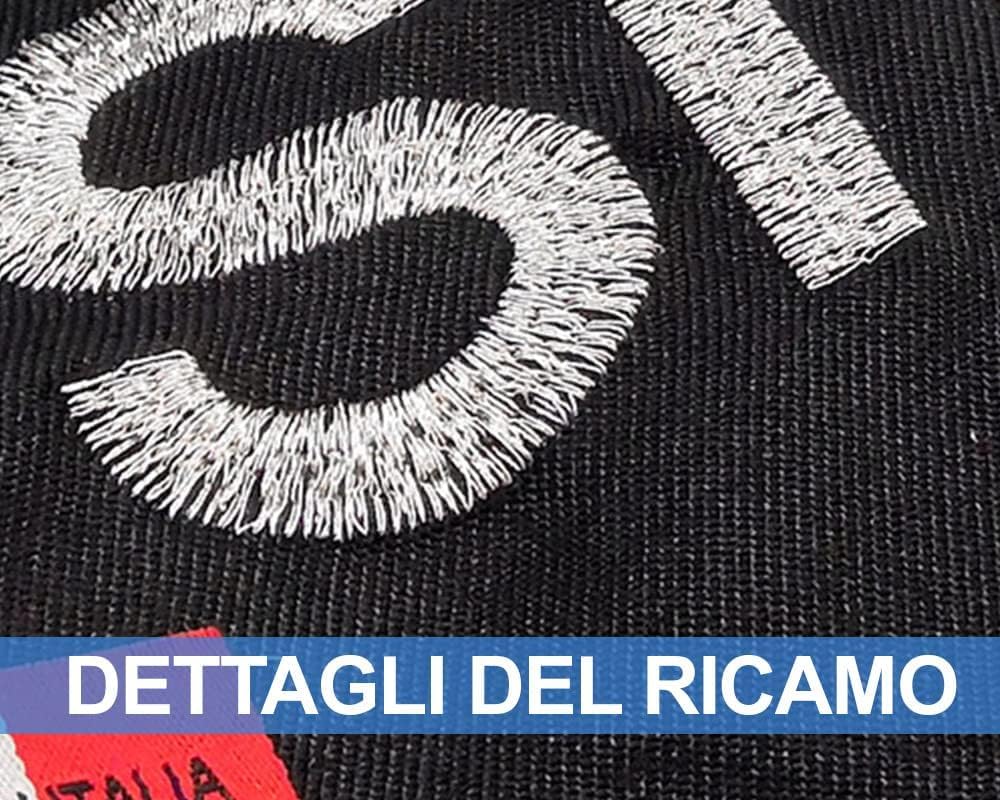 Rebeca Shop 500x Copri-sedili Auto Compatibili 500x | Set Coprisedile Anteriori e Posteriori | Logo Ricamato | Airbag Compatibile | Accessori Auto Interno … (Nero/Nero)