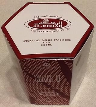 Man U - 6ml .2 oz Perfume Oil by Al-Rehab Crown Perfumes 6 x 6ml Box of 6 x 6ml