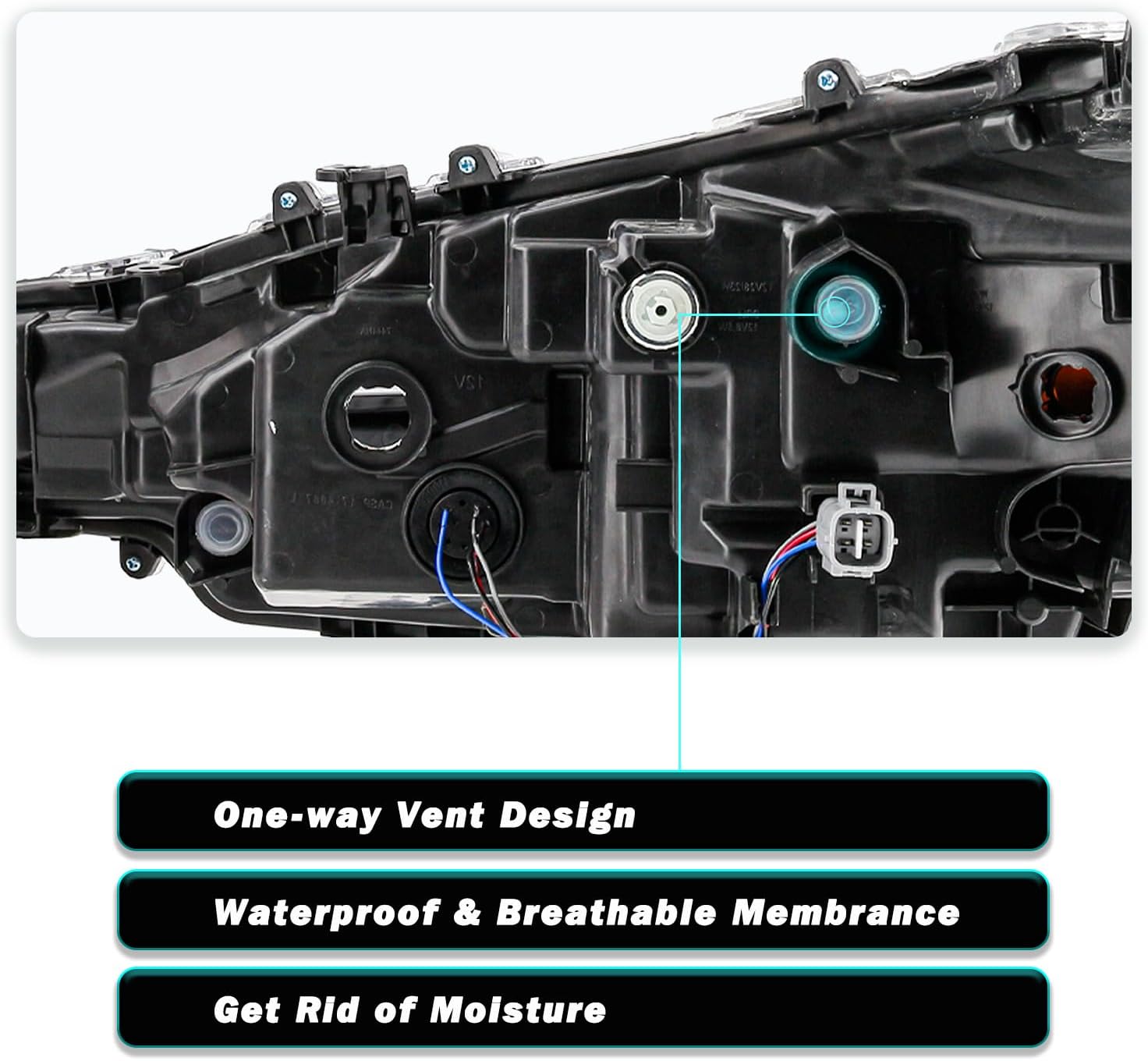 Headlight Assembly for 2020 2021 2022 Toyota Corolla L/LE with LED Bulbs Headlamp Right Passenger Side