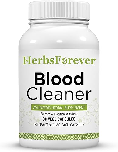 Cápsulas limpiadoras de sangre – Suplemento herbal ayurvédico – Apoyo para purificador de sangre, picazón de la piel, erupciones, pigmentación,