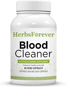 Herbsforever Blood Cleaner Capsules | Ayurvedic Herbal Supplement for Blood Purity | Skin Health Support, 90 Veg Capsules, 800 mg Each | Natural Wellness Formula