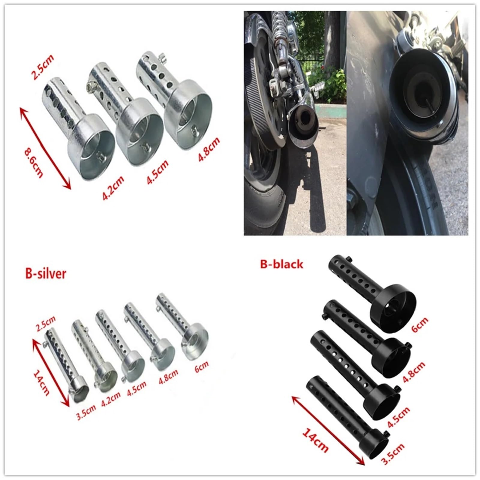 końcówka wydechu 86/140mm tłumik wydechowy motocykla tłumika DB Killer pasuje do YAMAHA FZ-09 MT-09 SR FZ6 układ wydechowy samochodowy(B-140x60mm)