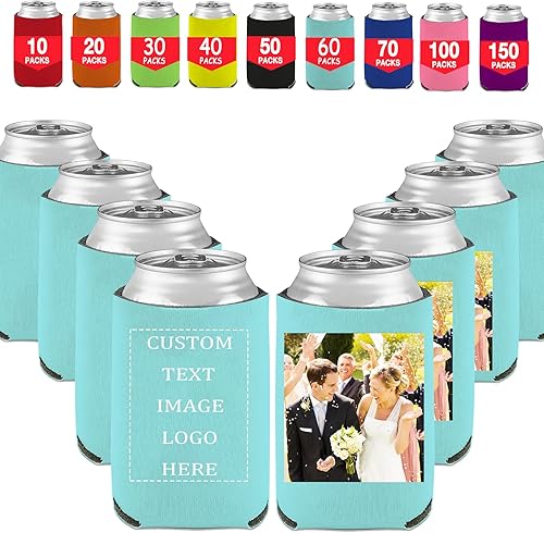 Miniatura 7 de 20 fundas personalizadas para latas de cerveza, a granel, aisladas, con logotipo, foto, texto, para bodas, fiestas de cumpleaños