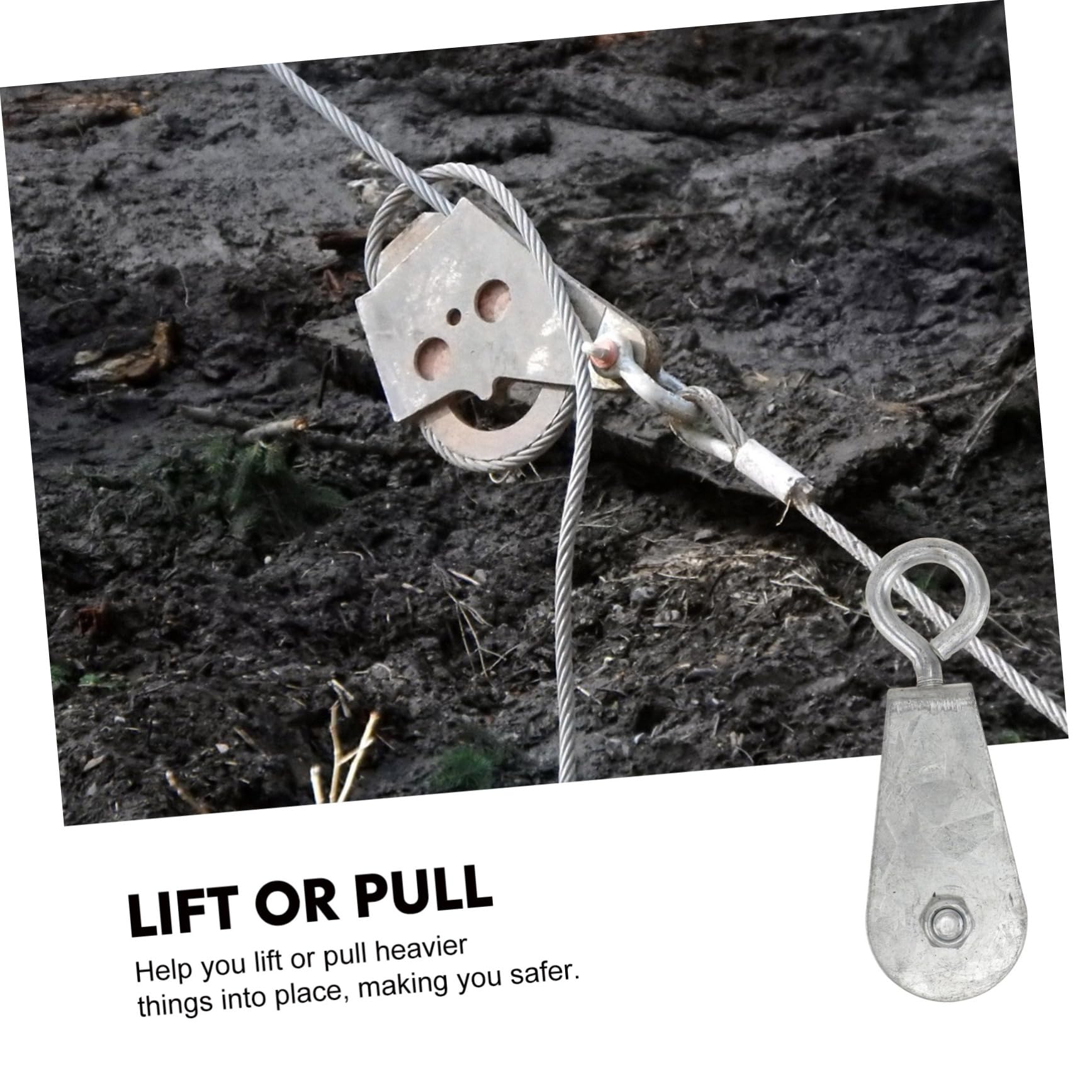 MUSISALY 4pcs Miniature Cable Rig Weight Lifting Pulley Winch Cable Pulley Rope Pulley for Hoisting Sturdy Galvanized Iron Pulleys