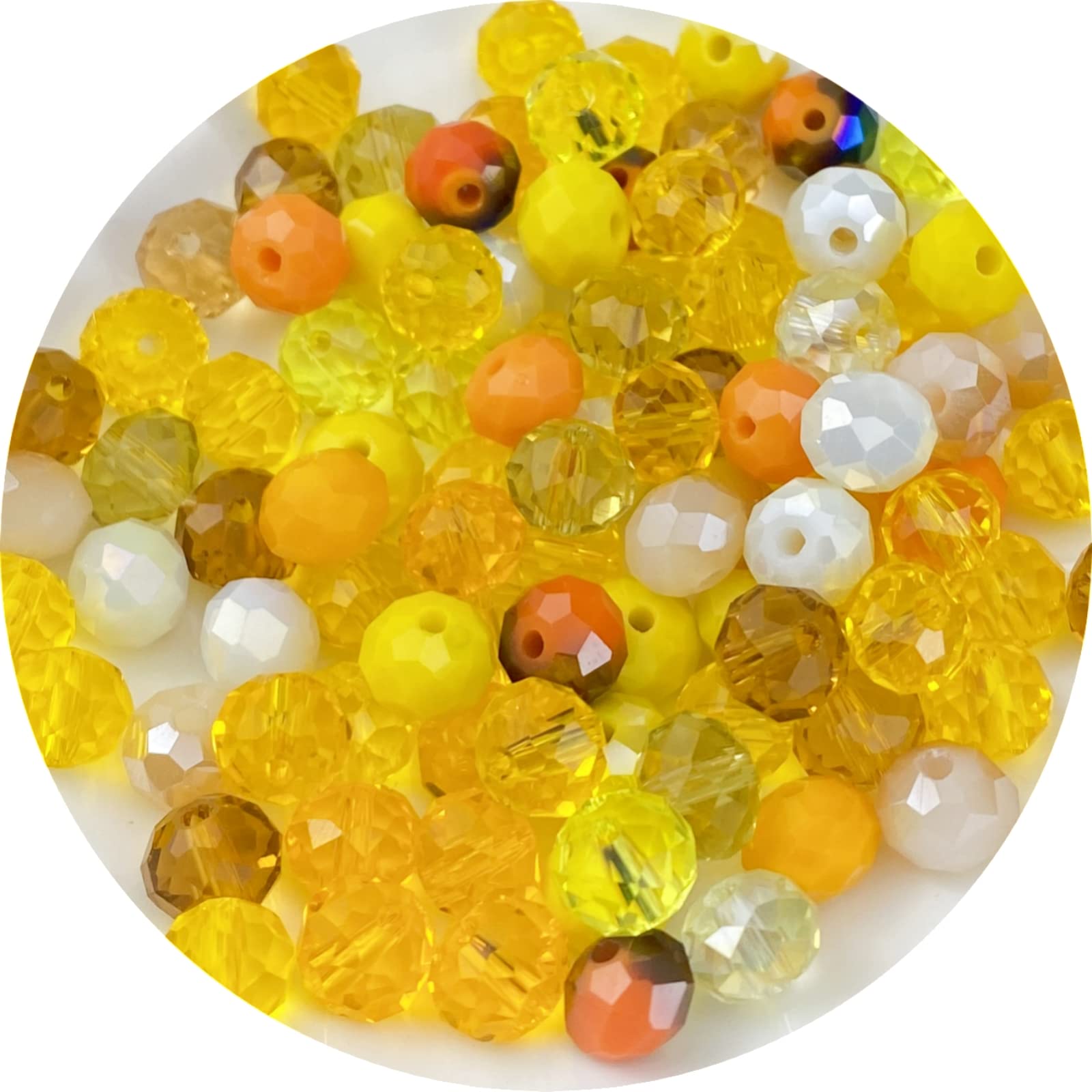 500pcs Crystal Glass Beads 4mm Faceted Rondelle Glass Spacer Beads with Hole for Bracelets Necklace...