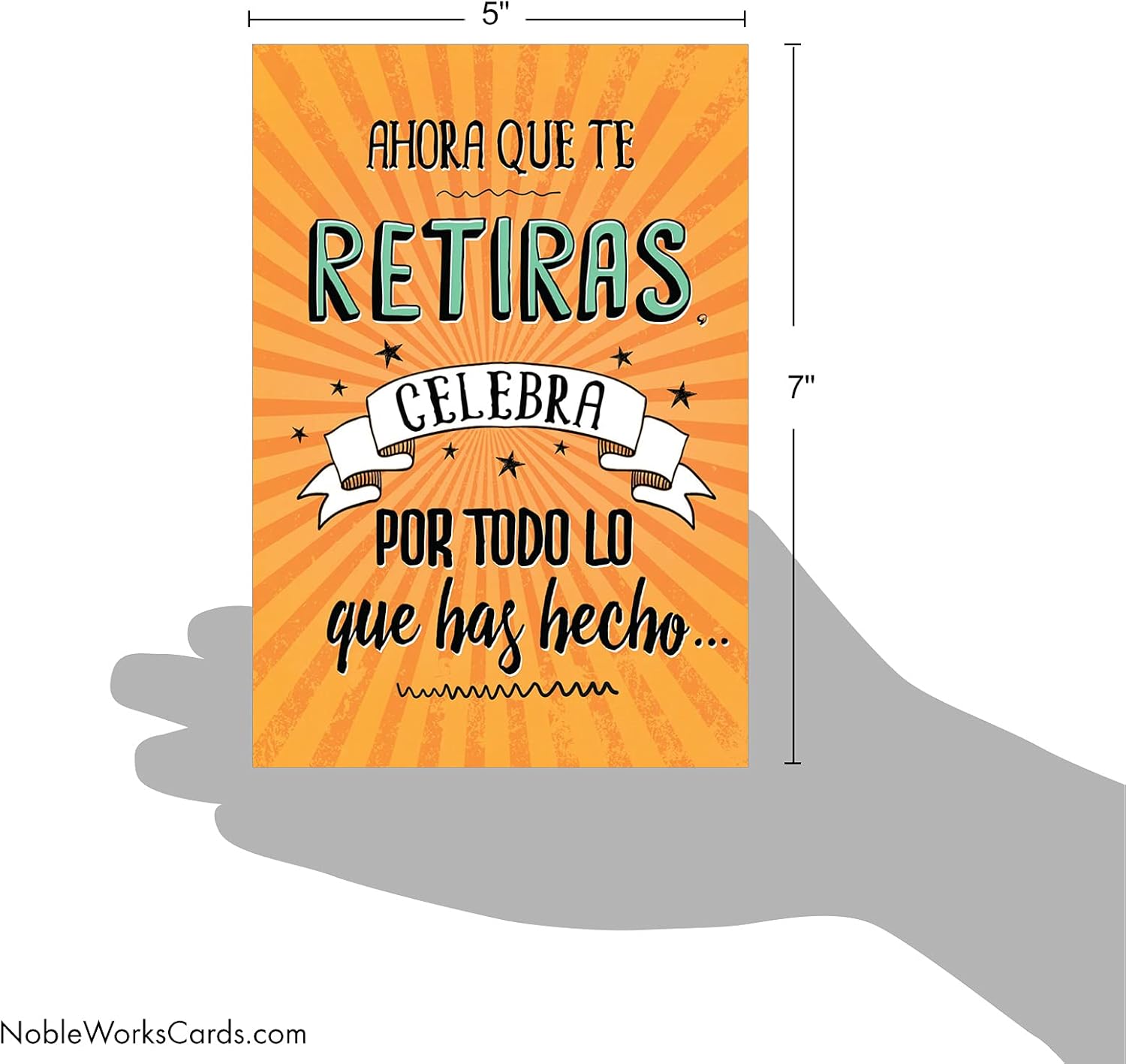 NobleWorks As You Retire-Spanish - 退職グリーティングカード 封筒付き (4.63 x 6.75イ