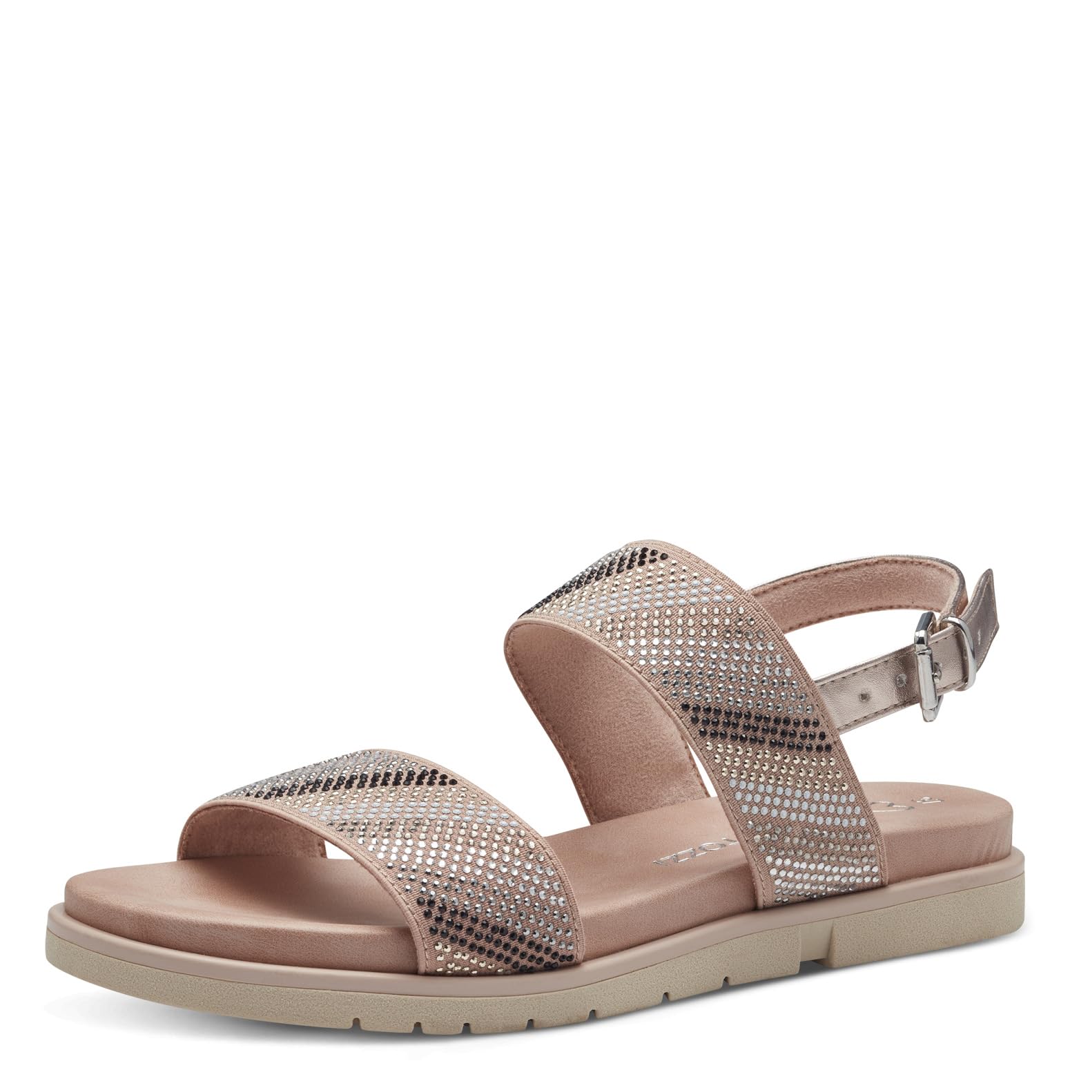 MARCO TOZZI Women's 2-28403-42 Heeled Sandal, Rose Met Comb, 5