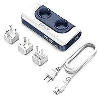 BESTEK 200W Convertitore di Tensione Universale 110V a 220V Adattatore da Viaggio