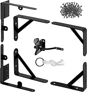 Anti Sag Gate Kit and Gate Latch - Gate Corner Bracket with Gate Hinges ...