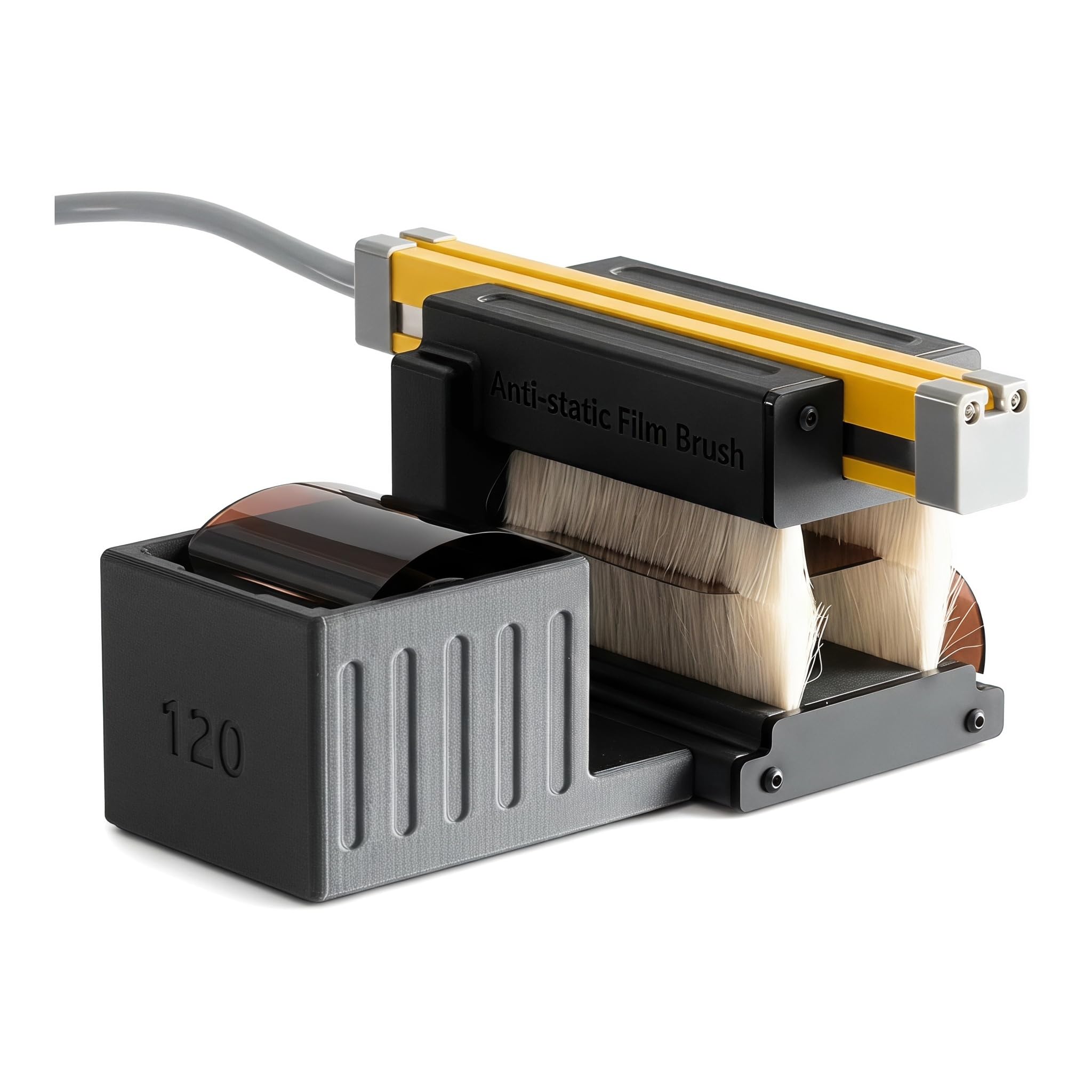 Cepillo Antiestático para Eliminar El Polvo De Películas, Kit De Cepillos para Limpiar Negativos, con Barra Antiestática Iónica De 15 Cm, Equipo Portátil De Limpieza para Cuarto Oscuro para