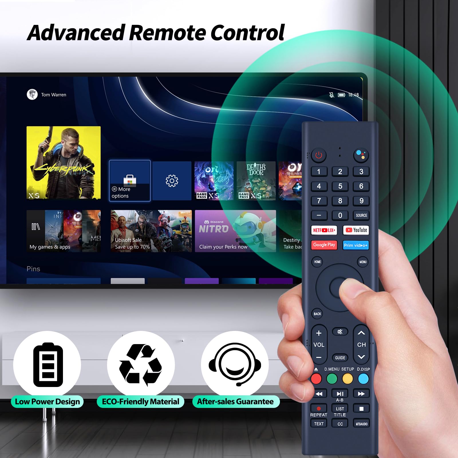 Telecomando di ricambio universale per TV Sylvox Deck Pro Pool Pro QLED