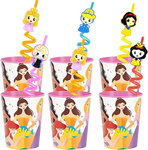 Miniatura 5 de Recibirás 25 pajitas y suministros de fiesta con temática de Disney incluyendo 2 cepillos para limpiar pajitas para una fiesta de cumpleaños de niñas