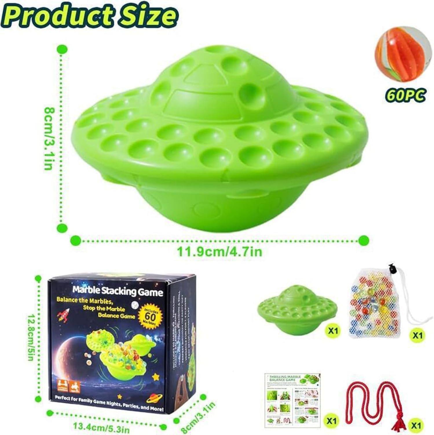 Marble Game,Marble Balance Table Games | Interactive Fun Toy for Kids Adults School Classroom Table Activities Birthday Christmas