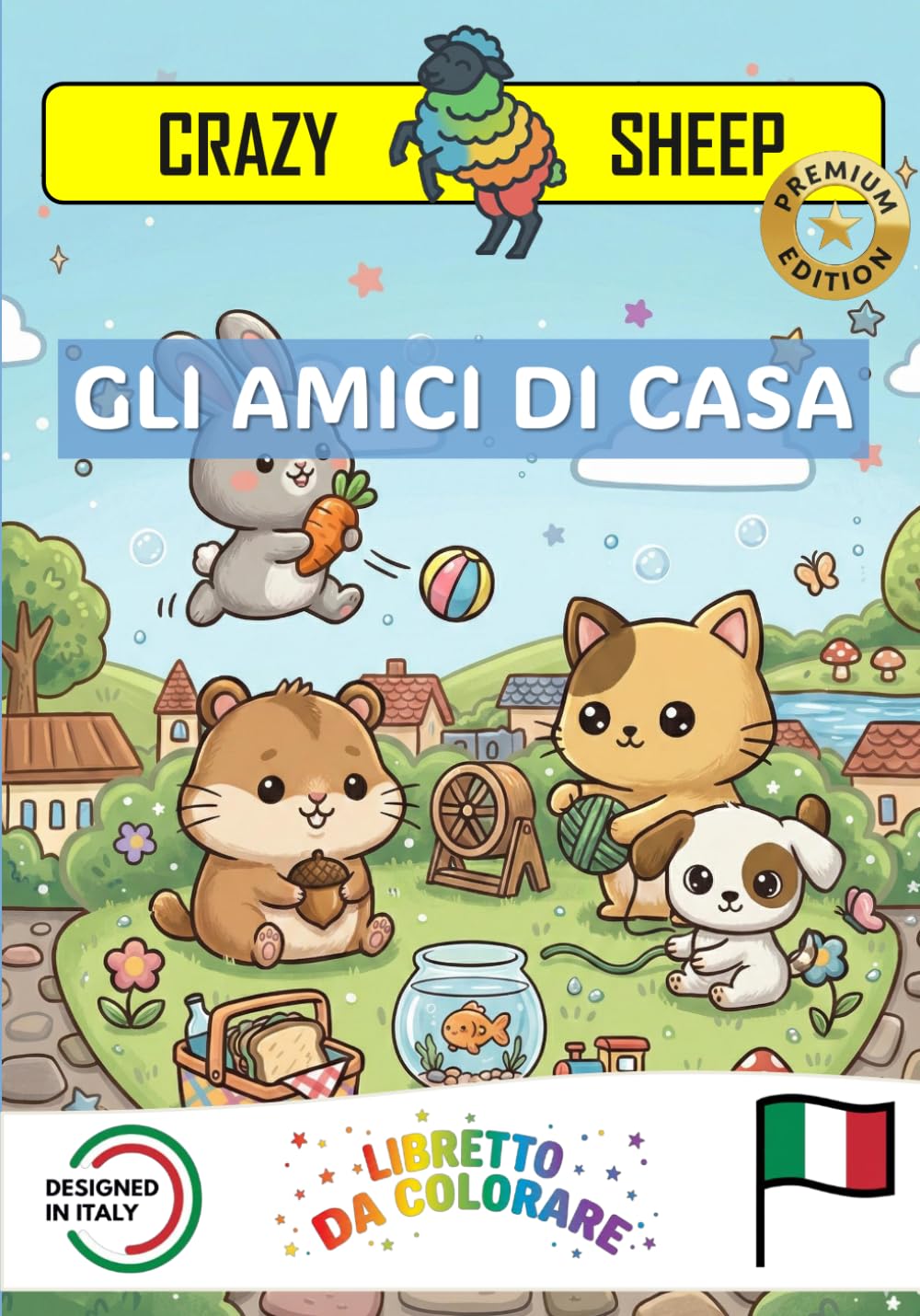 Gli Amici di Casa: - PREMIUM EDITION - Libro da Colorare per Bambini con Disegni Guidati e tantissime Curiosità sugli Animali di Casa [IT] (Color Lab - [IT])