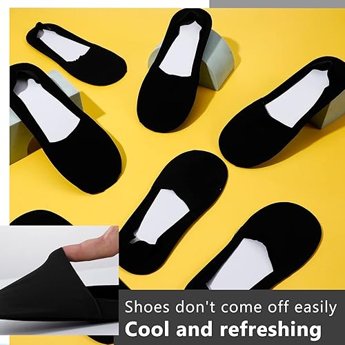Miniatura 7 de 10 pares de calcetines invisibles para mujeres y hombres, calcetines de corte bajo de seda de hielo, calcetines delgados invisibles antideslizantes