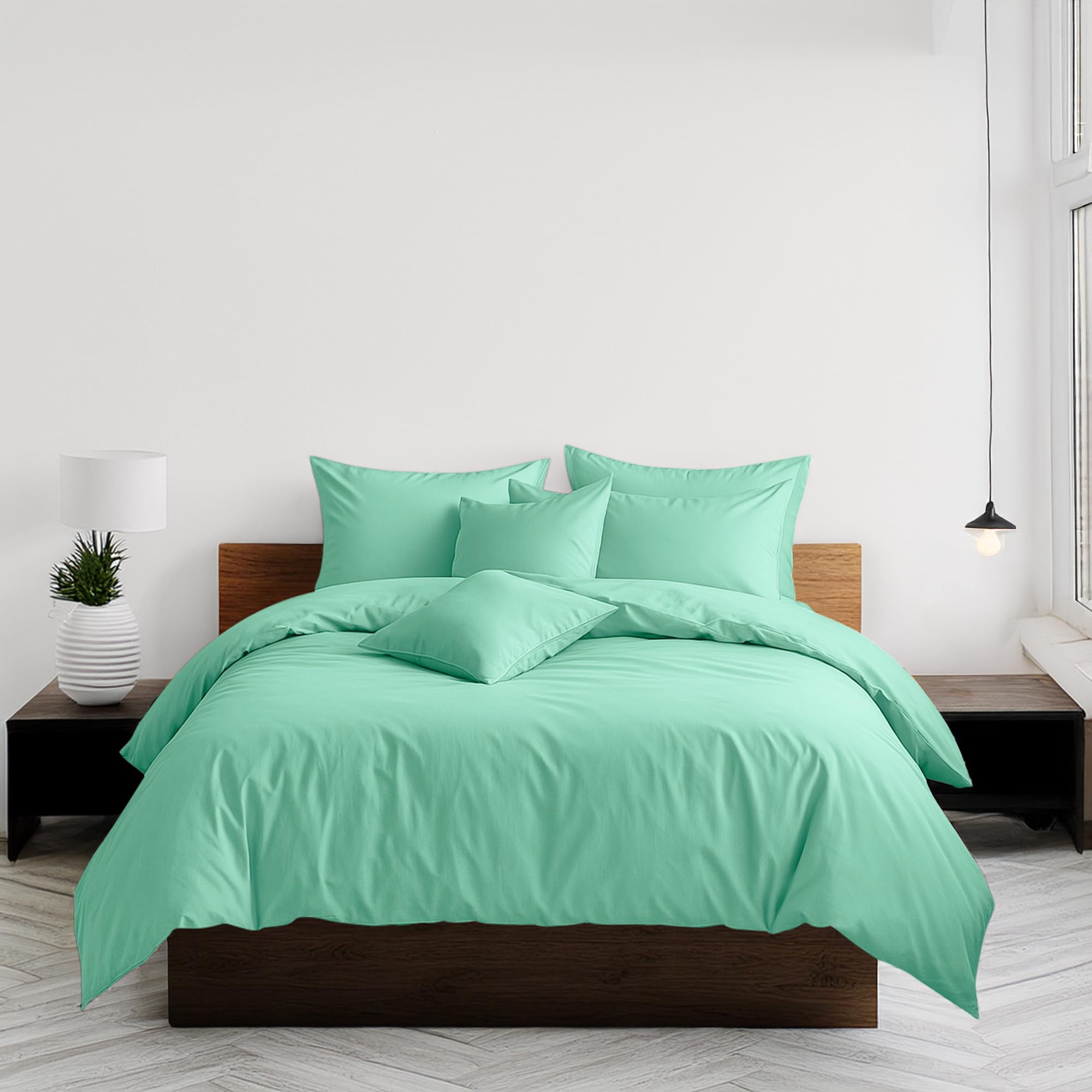 Home Sweet Home UK Plain Dyed Single Size Duvet Cover Sets Soft PolyCotton Duvet Cover Sets Single size With Button Closure Non-Iron Easy Care Bedding with Matching Pillowcase