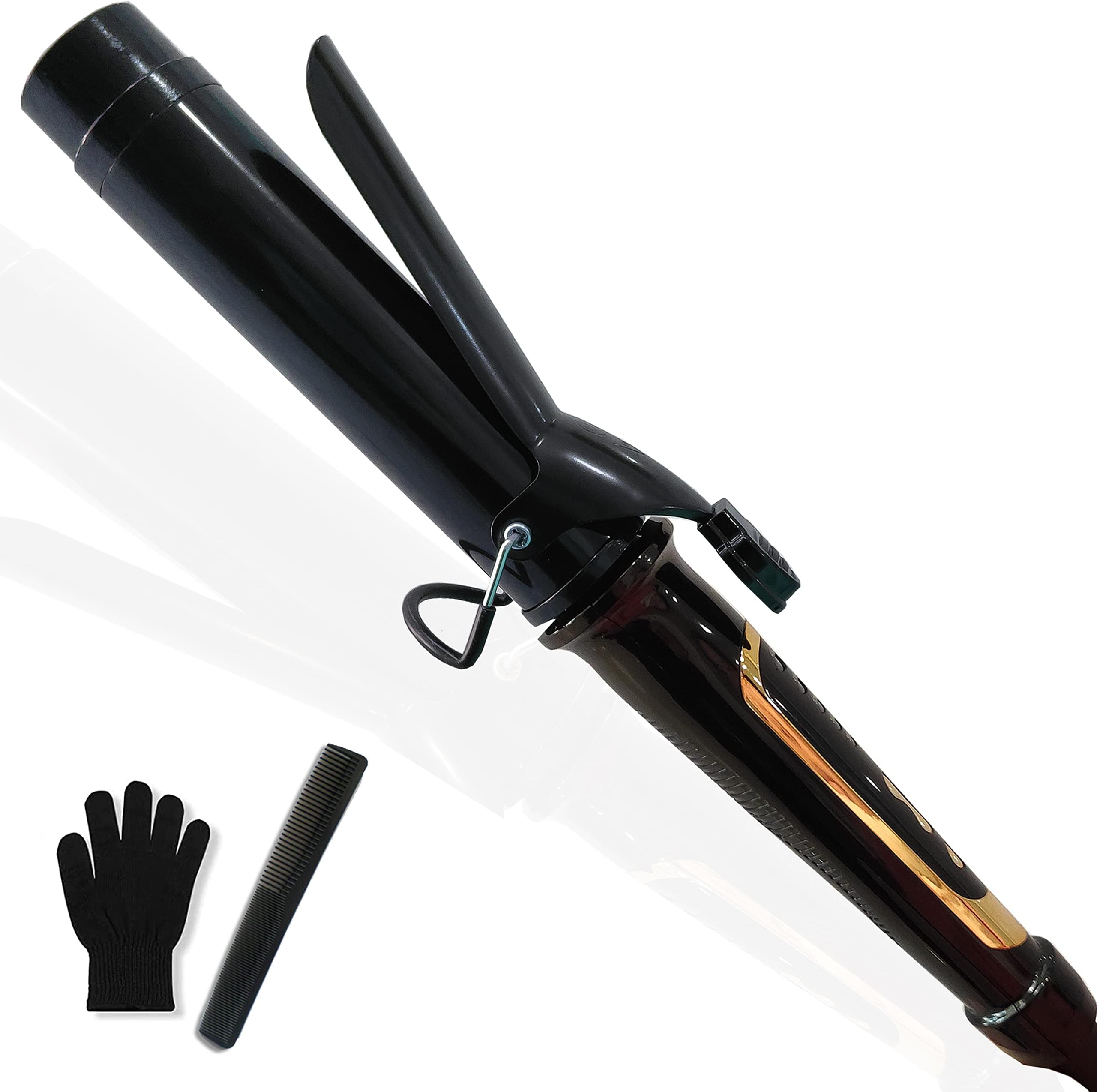 1 1/2 Inch Curling Iron with Ceramic Coating Barrel for Long Hair, 1.5 Inch Large
