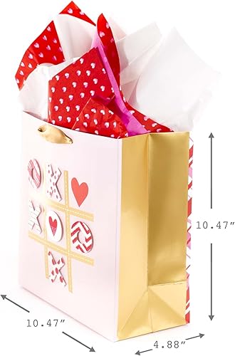Miniatura 9 de Hallmark Bolsa de regalo grande de 13 pulgadas con papel de seda, 130, rosa, morado, verde azulado, dorado
