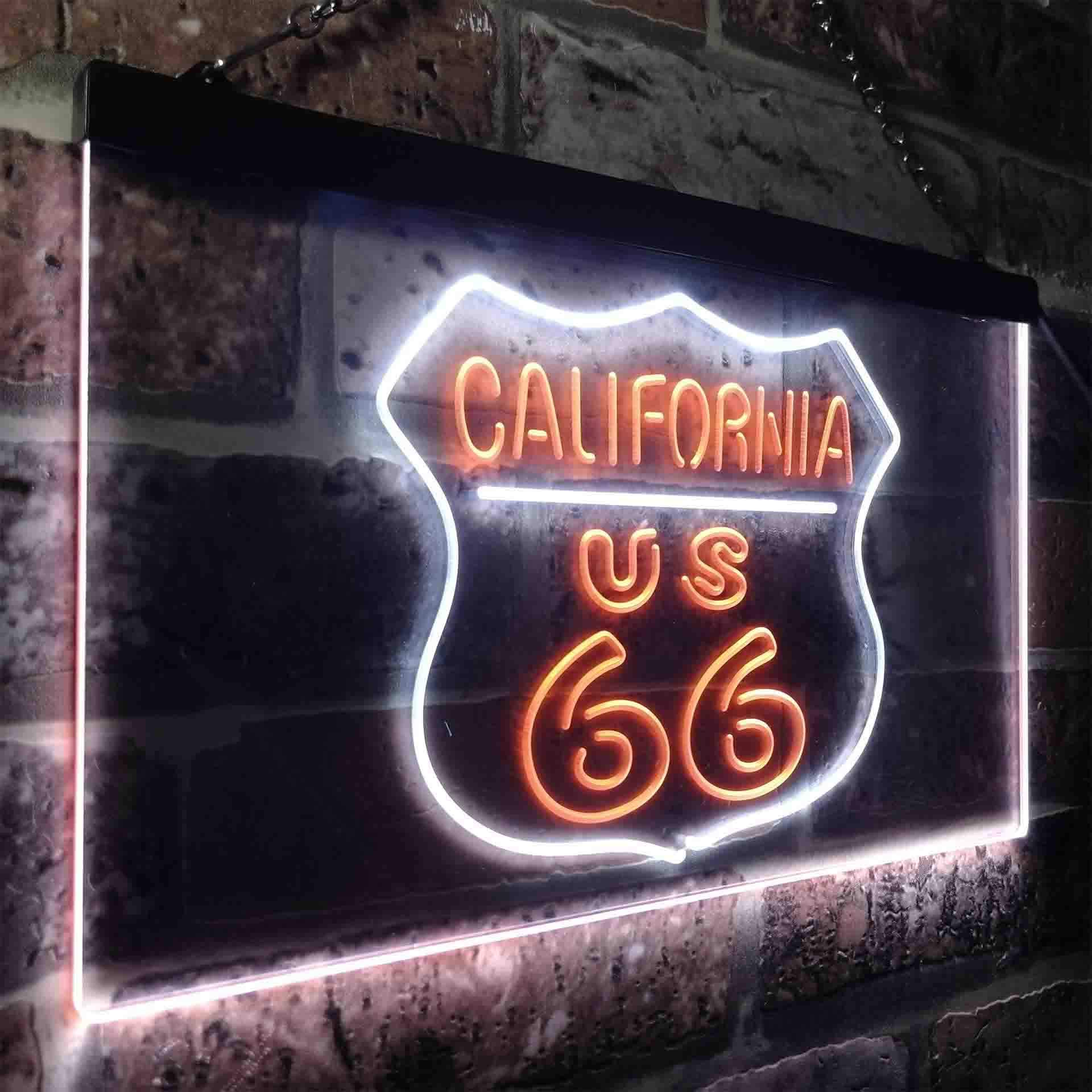 Amazon | California Route 66 Garage Dual Color LED看板 ネオン