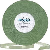 Vista 15 de Cinta de color malva antiguo de 1/4 de pulgada, rollo de satén de 36 yardas, perfecto para arte, boda, baby shower, embalaje de cumpleaños, álbumes