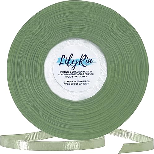 Miniatura 15 de Cinta de color malva antiguo de 1/4 de pulgada, rollo de satén de 36 yardas, perfecto para arte, boda, baby shower, embalaje de cumpleaños, álbumes