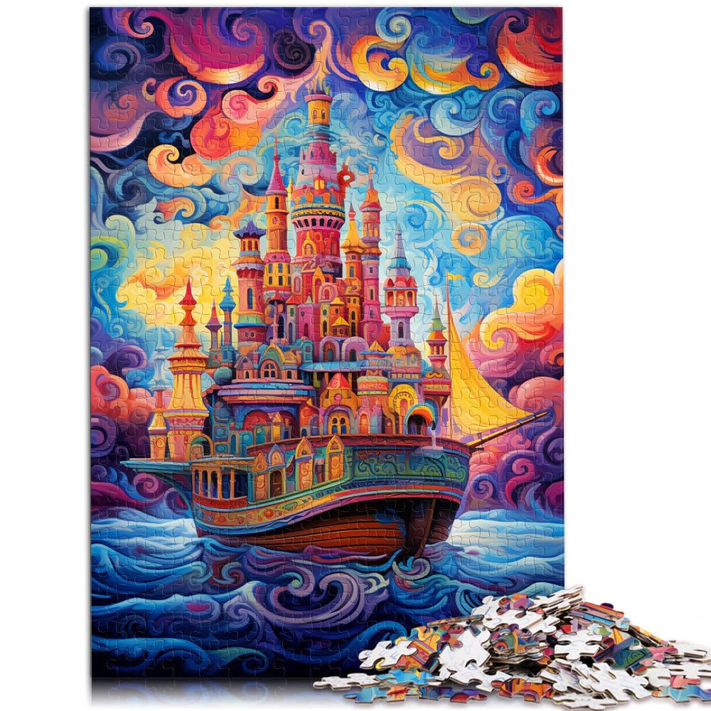 1000 Piece Adult Puzzles Colorful Pirate Ship for Jigsaw Puzzle 50x70cm Stress Reliever Staycation Kill time for teenager Age 14+ — image 1