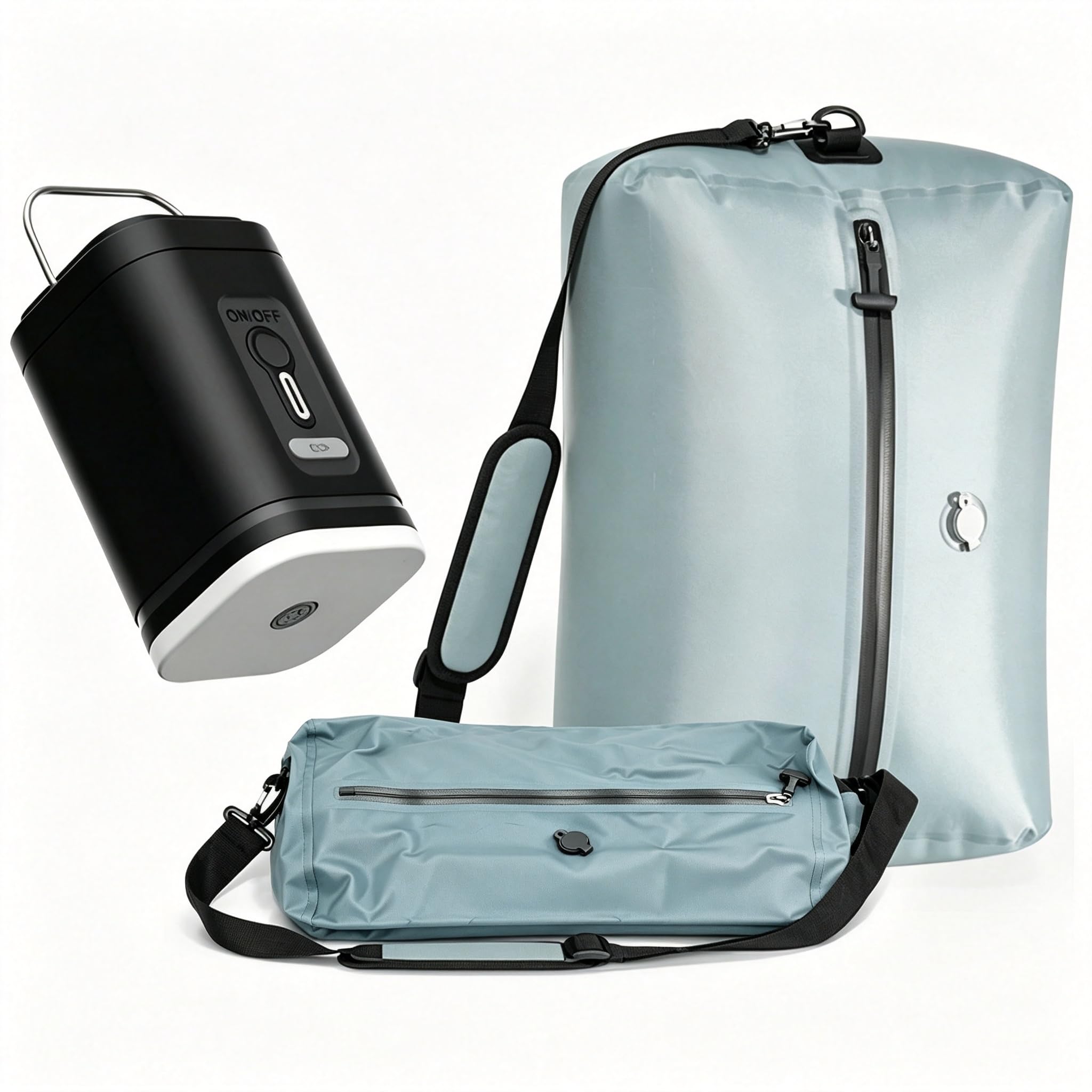 Ameinu Misty Blue 35L Vacuum Bags for Travel with Dual Use Pump & Strap — image 1