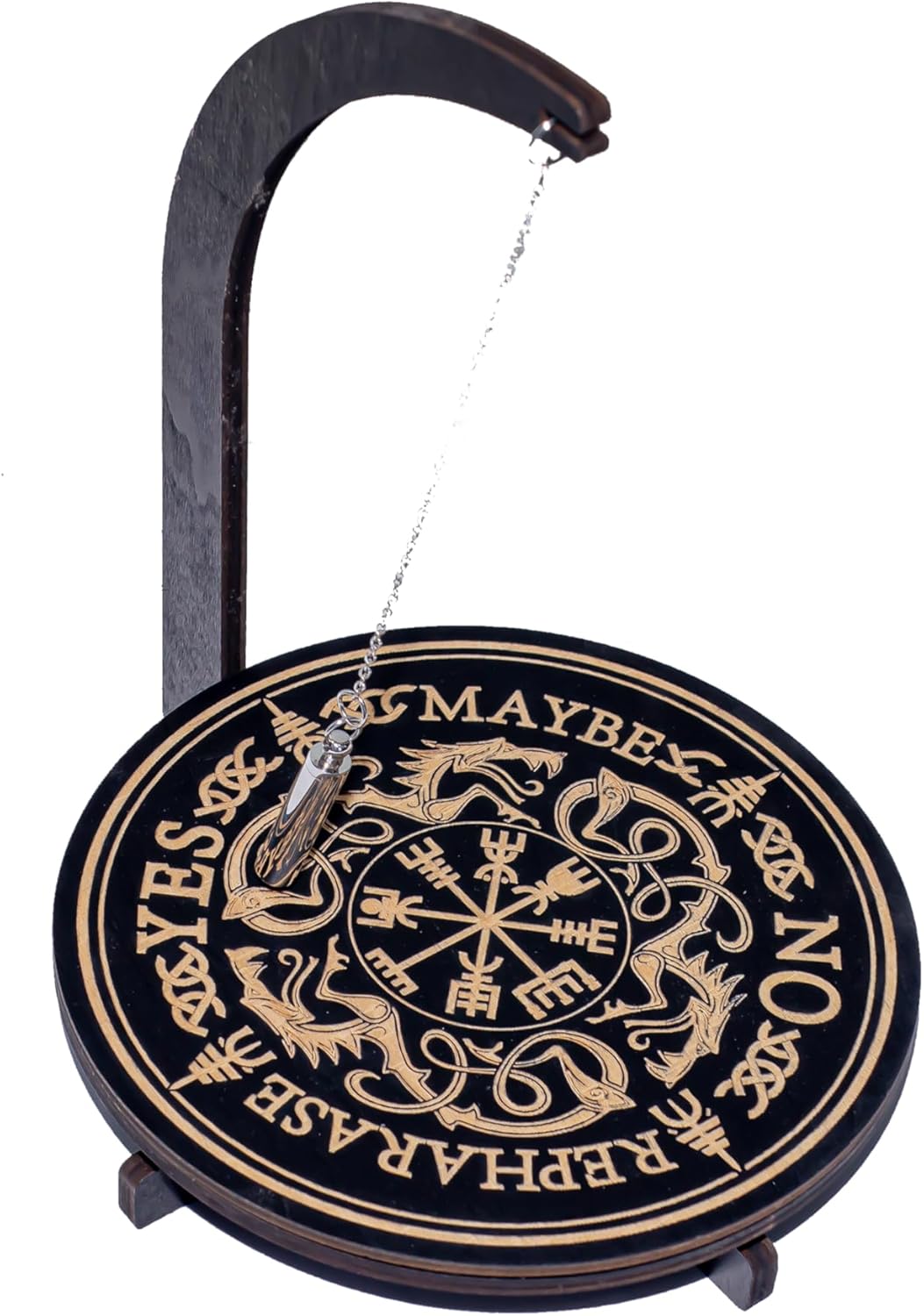 Mysterious & Divination Pendulum Stand Magnet (4 Patterns Total) - 24x8.5x7 Inch Magnetic Spiritual Decision Making Tool (Nordic Dragon Darring Stand)