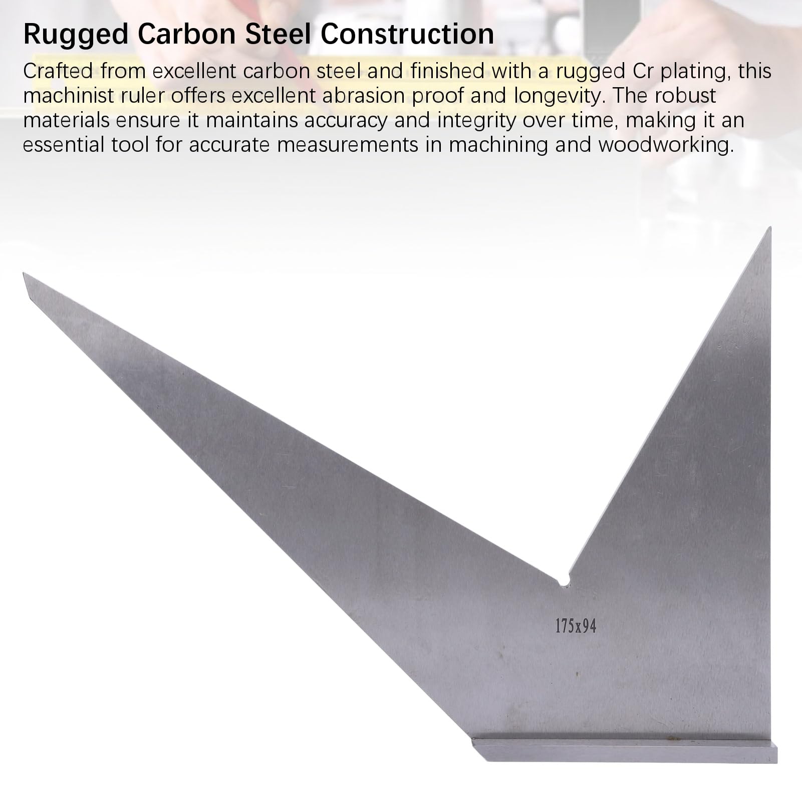 Équerre de Machiniste en Acier au Carbone avec Base, Règle de Mesure Multi-angles 30°, 45°, 90°, 120°, équerre de Menuiserie de Haute Précision pour la Mesure des Pièces