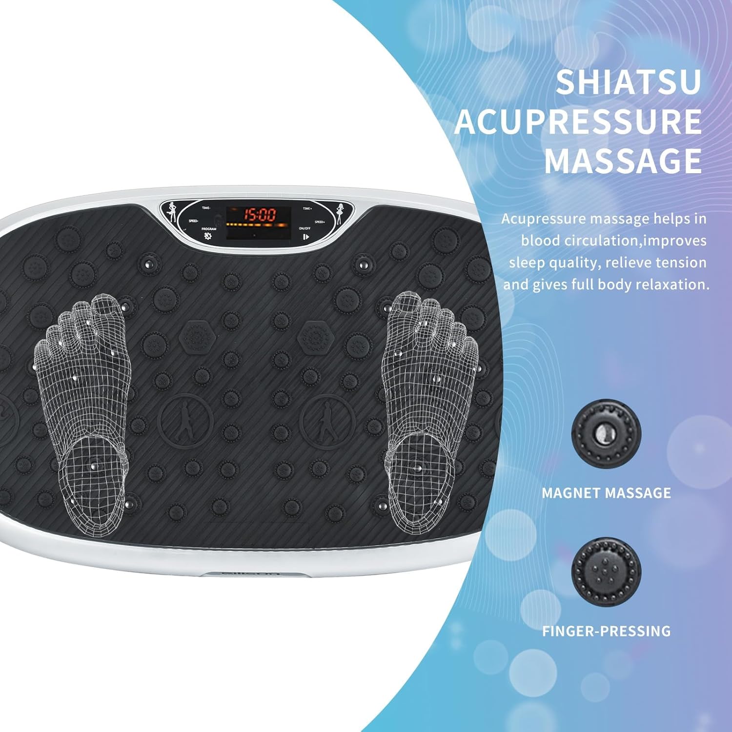 eilison fitabs 3d vibration plate exercise machine with seat - ocsillation, pulsation + vibration platform, push up | vibration machine for lymphatic drainage, weight loss, recovery fitmax silver