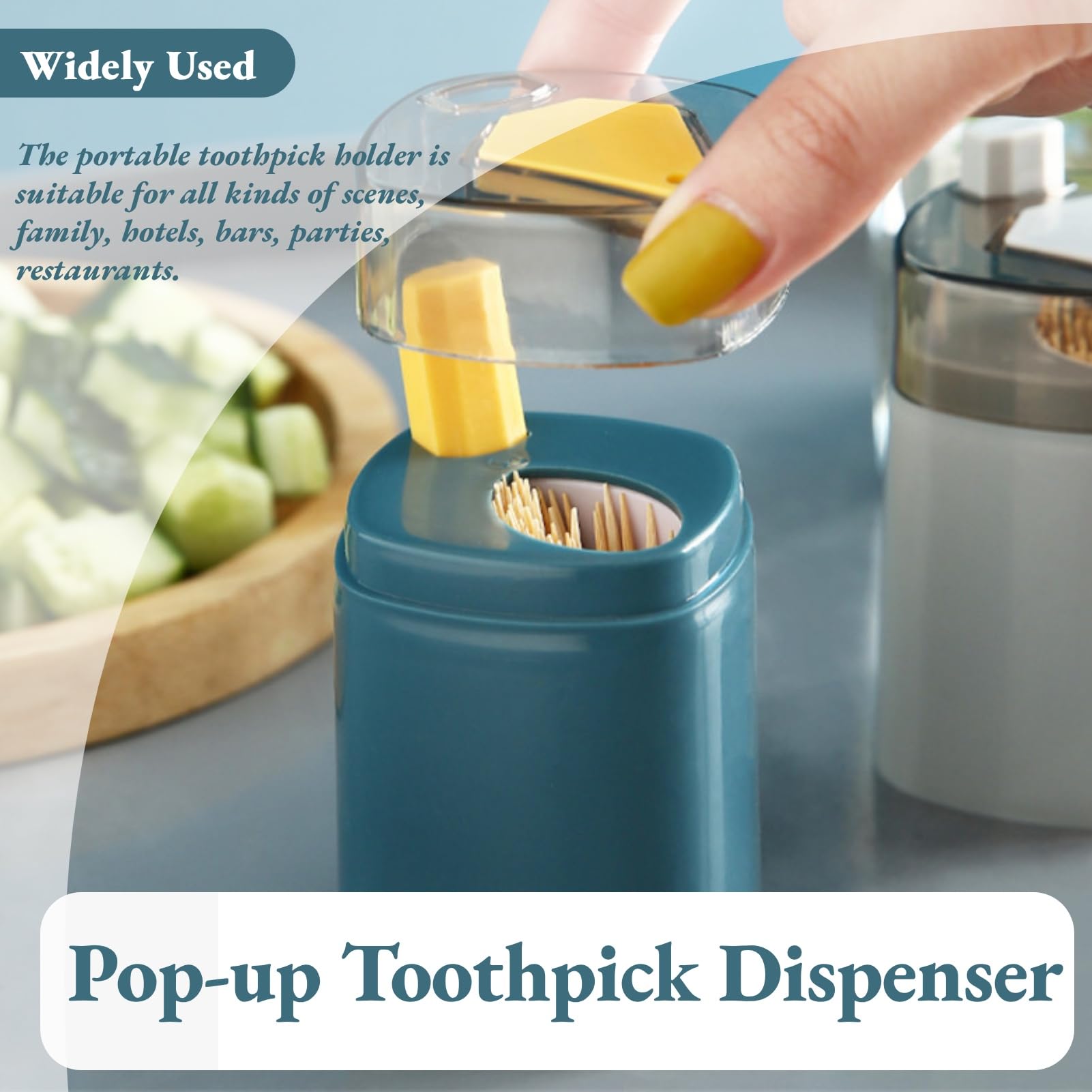 Distributeur De Cure-Dents Automatique Boîte De Rangement Plastique Robuste - Hygiène Et Praticité En Cuisine