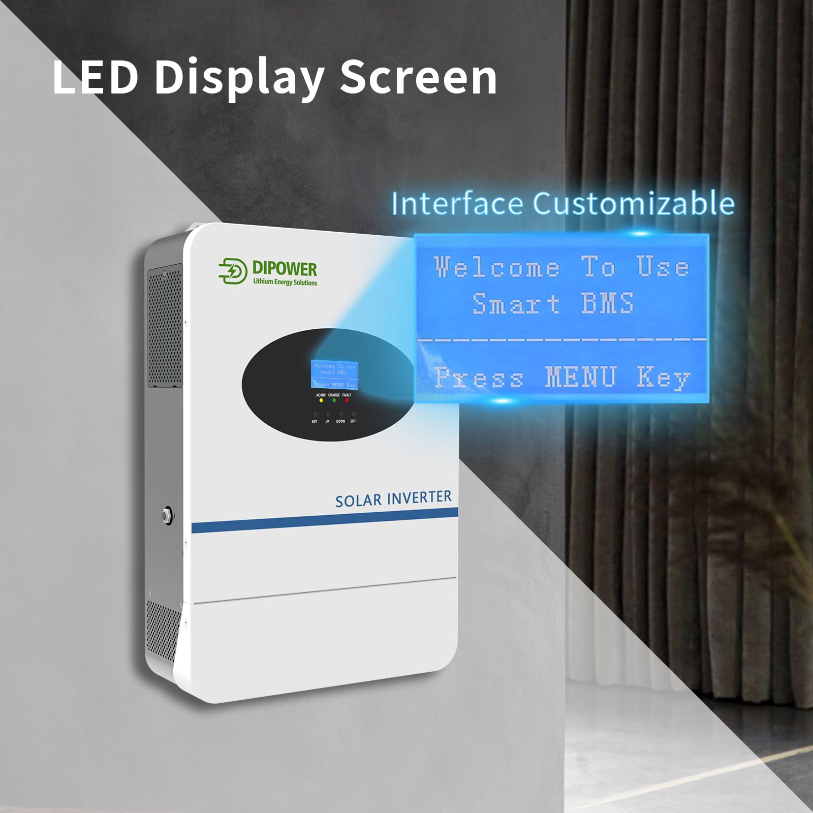 Inverter Solare Inversor Onda Pura da 5000W 48VDC a 230VAC con Caricatore Solare MPPT 100A, Inverter Fotovoltaico con Funzione Parallela per Sistemi Off-Grid