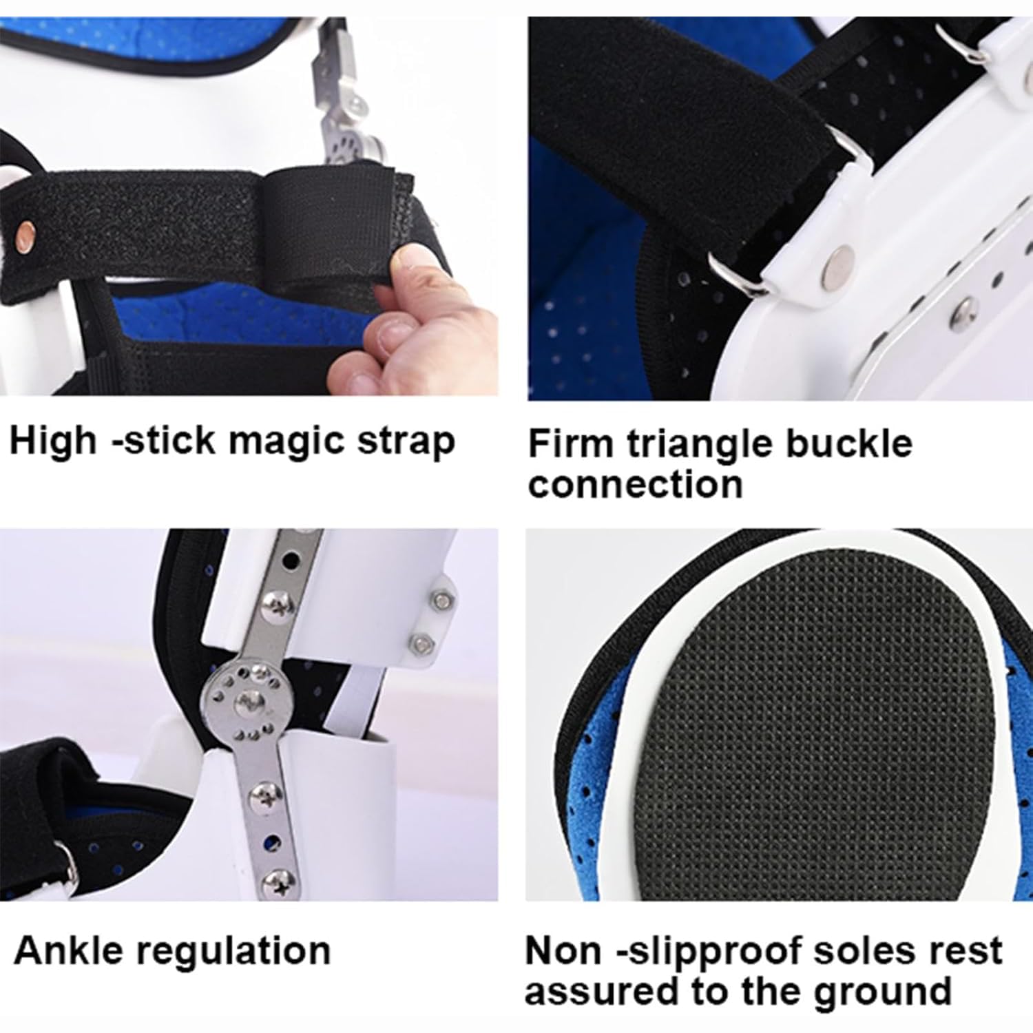 Soporte Fijo Ajustable para Articulación De Rodilla, Rodillera con Bisagras, Órtesis De Pie De Tobillo De Rodilla, Inmovilizador De Órtesis De Soporte De Rodilla Post Op, para Protección