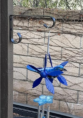 Miniatura 7 de Tetra-Teknica YH06-01 Ganchos de soporte de hierro de 6 pulgadas para macetas, linternas, comederos de pájaros y más, acabado mate con recubrimiento