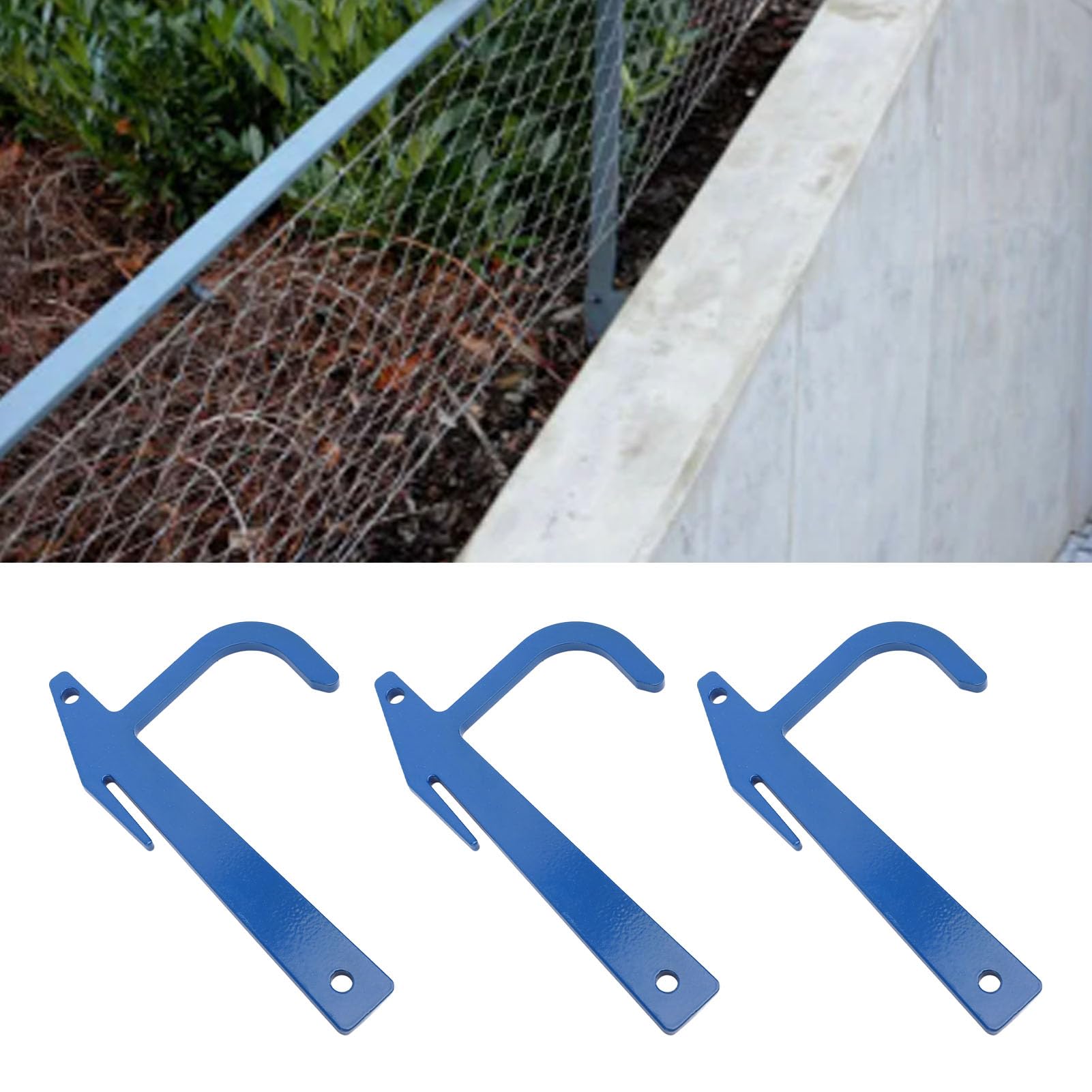 5 pezzi di tenditore per recinzioni metalliche, clip per recinzioni a maglia, strumento in acciaio per il tensionamento e la regolazione della rete superiore in filo d’acciaio, con