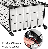 Vista 7 de WOWLIVE Cesta de lavandería con ruedas, cesta de lavandería resistente con tapa de madera, cesta de ropa con bolsa interior extraíble dividida