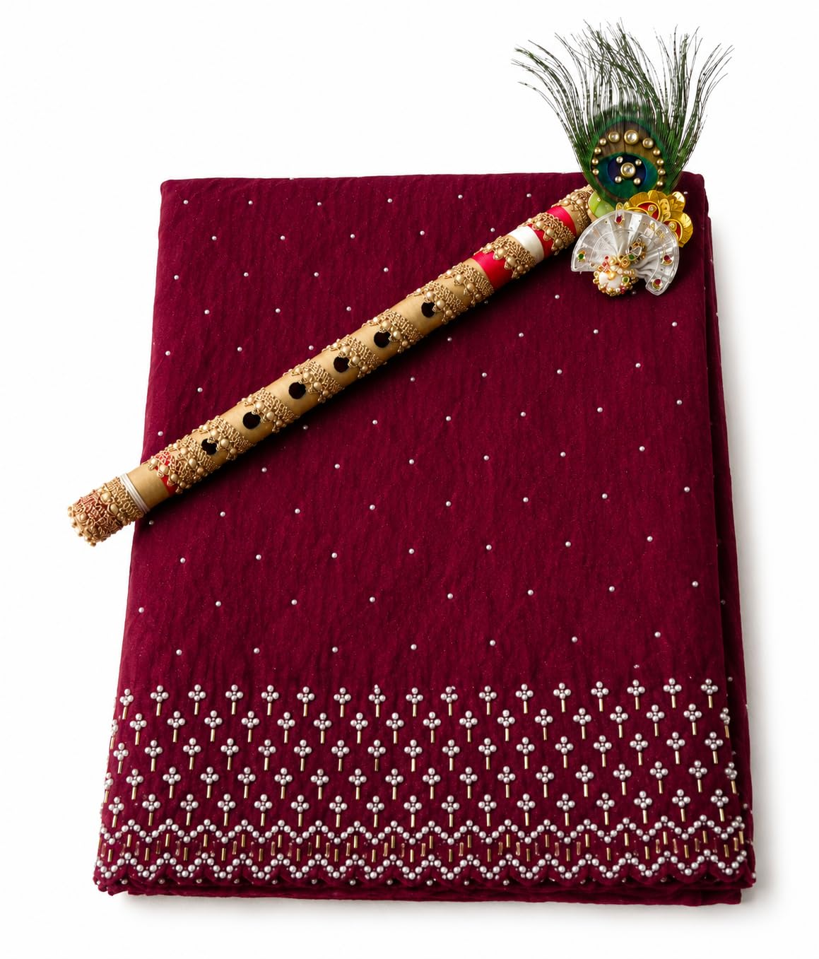 Women’s Satin Maroon Saree|Rich Elegant Ethnic Saree with Smooth Lightweight Comfortable Fabric for Women-image-15