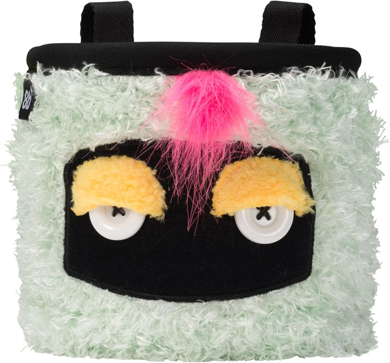 8BPLUS 8B+2101037 Bouldering Rock Climbing Chalk Bag, Opening: 4.9 inches (12.5 cm), Ingrid, Drawstring Top Closure, Belt & Carabiner, White/Black