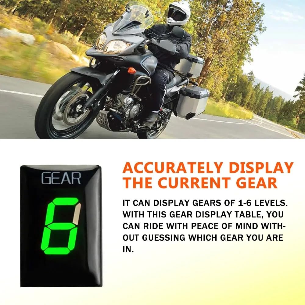 Wasserdicht LED Anzeige Kompatibel mit Suzuki Ganganzeige Motorrad ECU Stecker