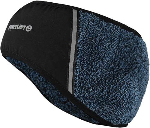 EMPIRELION Diadema de forro polar de felpa original y lujosa calentador de orejas suave para correr frente a prueba de viento equipo reflectante