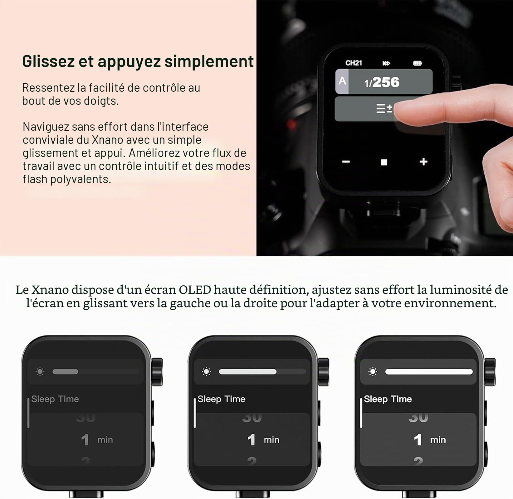 Godox X3C X3-C 2.4G OLED-Écran Tactile Déclencheur Flash TTL Déclencheur Flash sans Fil avec Conversion TCM Batterie Li-ION 3.7V 850 Mah intégrée avec Sac de Rangement pour Canon Caméra(X3C)