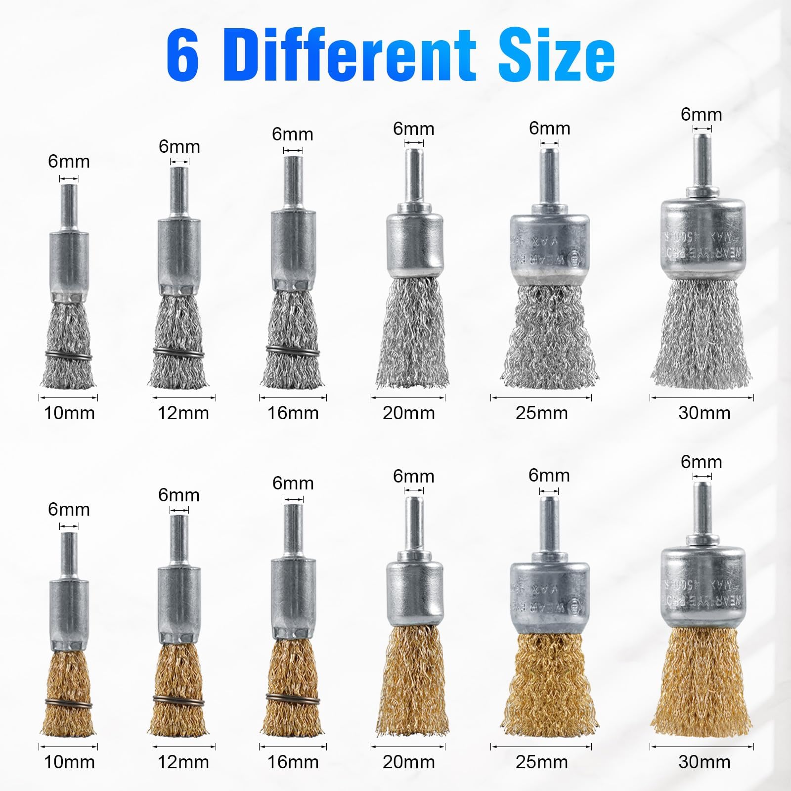 Rocaris Wire End Brush Set - Rust Removal -2 Rocaris Wire End Brush Set - Rust Removal -2