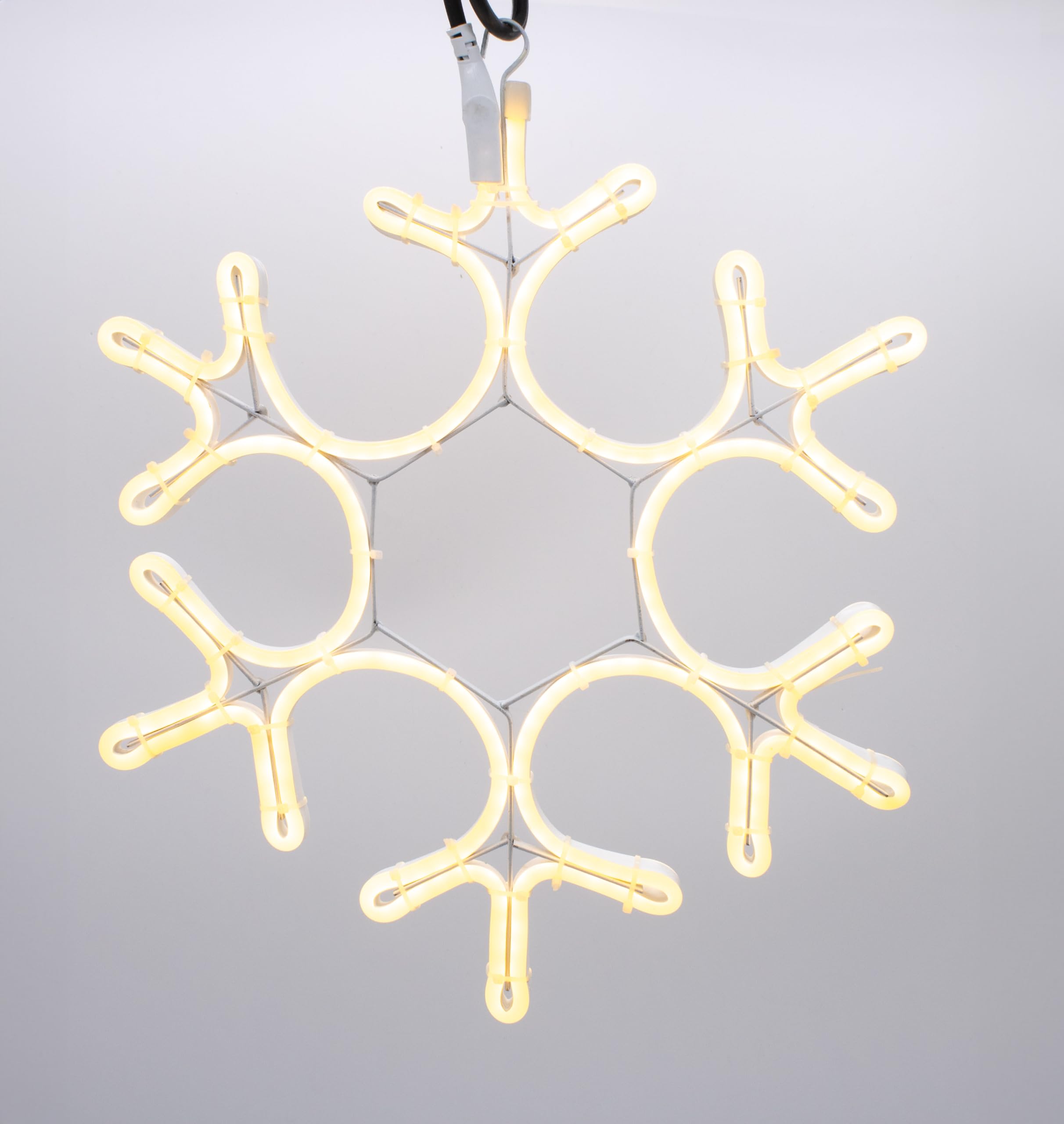 LED-Acryl-Schneeflocke Icy Star – 16 Warmweiße LEDs, Ca. 18x16 Cm, Mit Timer & Batteriebetrieb