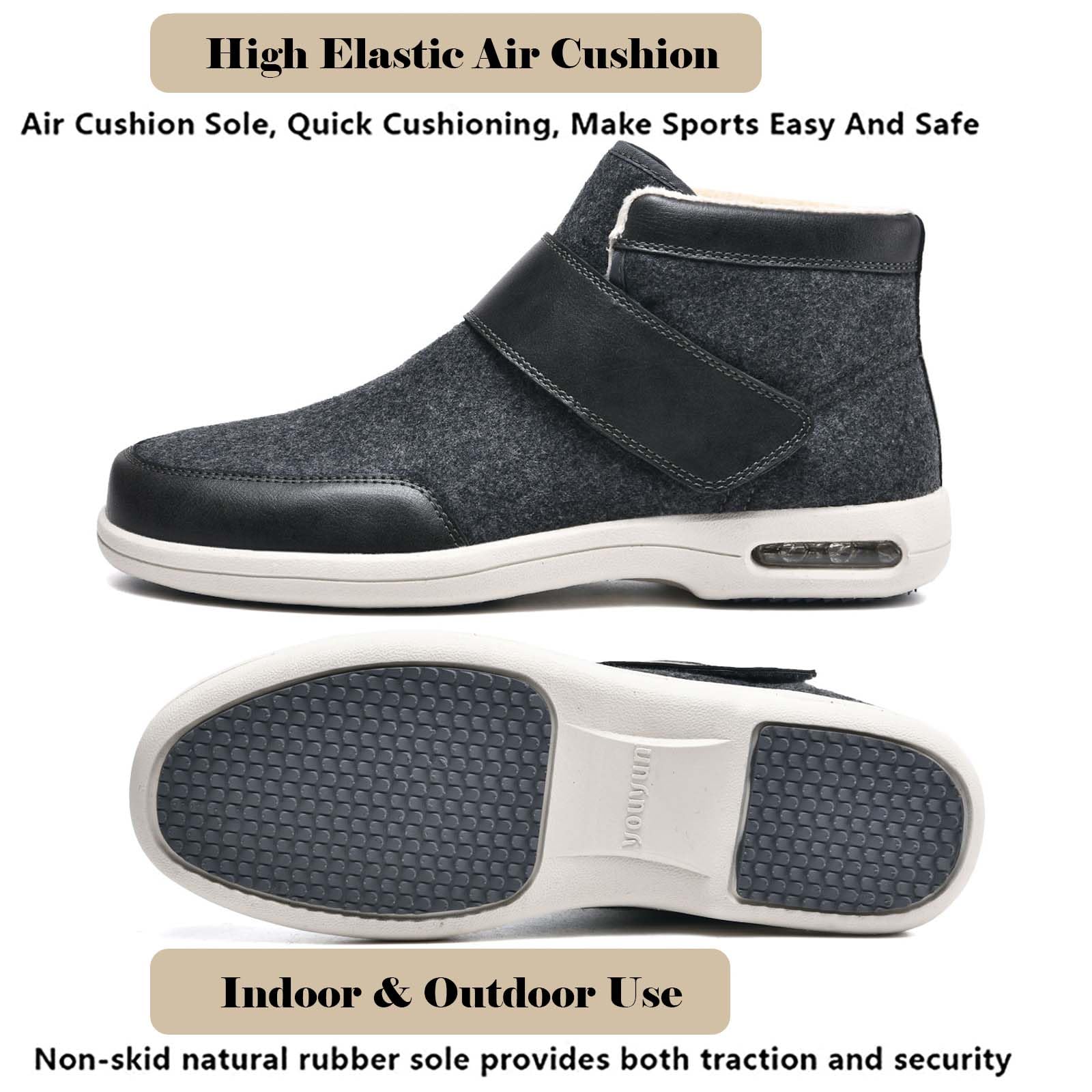Scarpe Diabetiche Uomini,Caldo Inverno Sportive da Ortopediche Eversione del Pollice Comfort Regola Le Scarpe da Passeggio