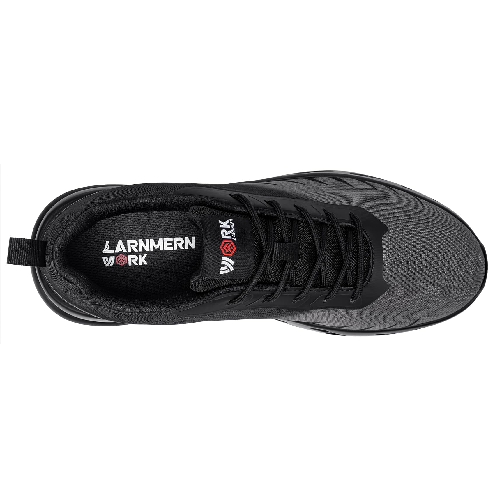 LARNMERN Zapatillas de Cocina Hombre Antideslizante Zapatos de Trabajo Hostelería Transpirable Calzado Sin Punta de Acero Bambas,Negro 42 EU