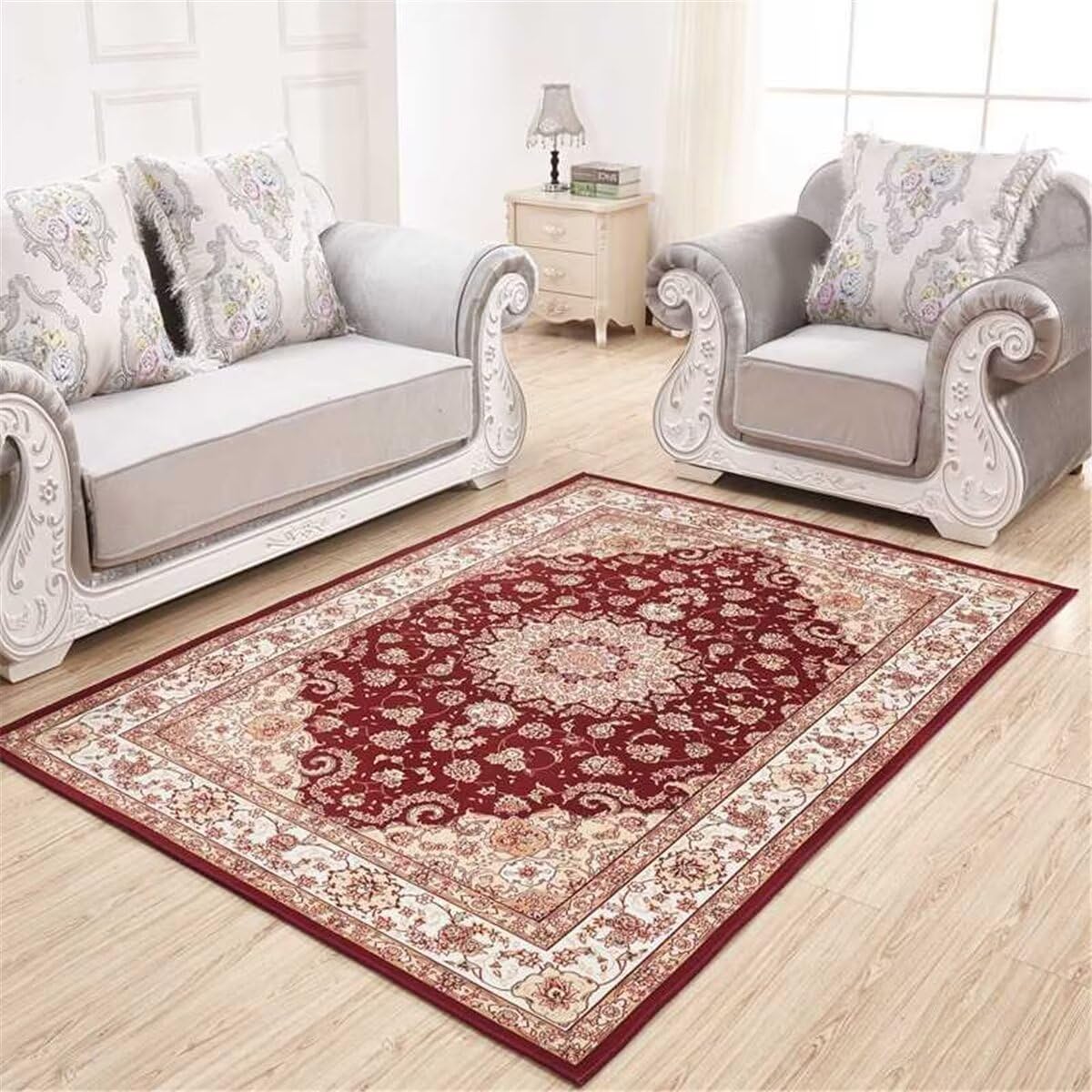 Tapis moderne rouge 90x150cm pour chambre ado et tapis de fête