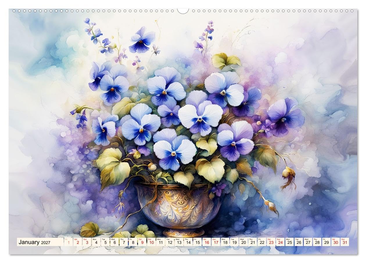 Blossom joy (High Quality Premium Wall Calendar 2027 DIN A2 landscape),CALVENDO 12 Month Wall Calendar: Enchanting flowers, a joy for the whole year.