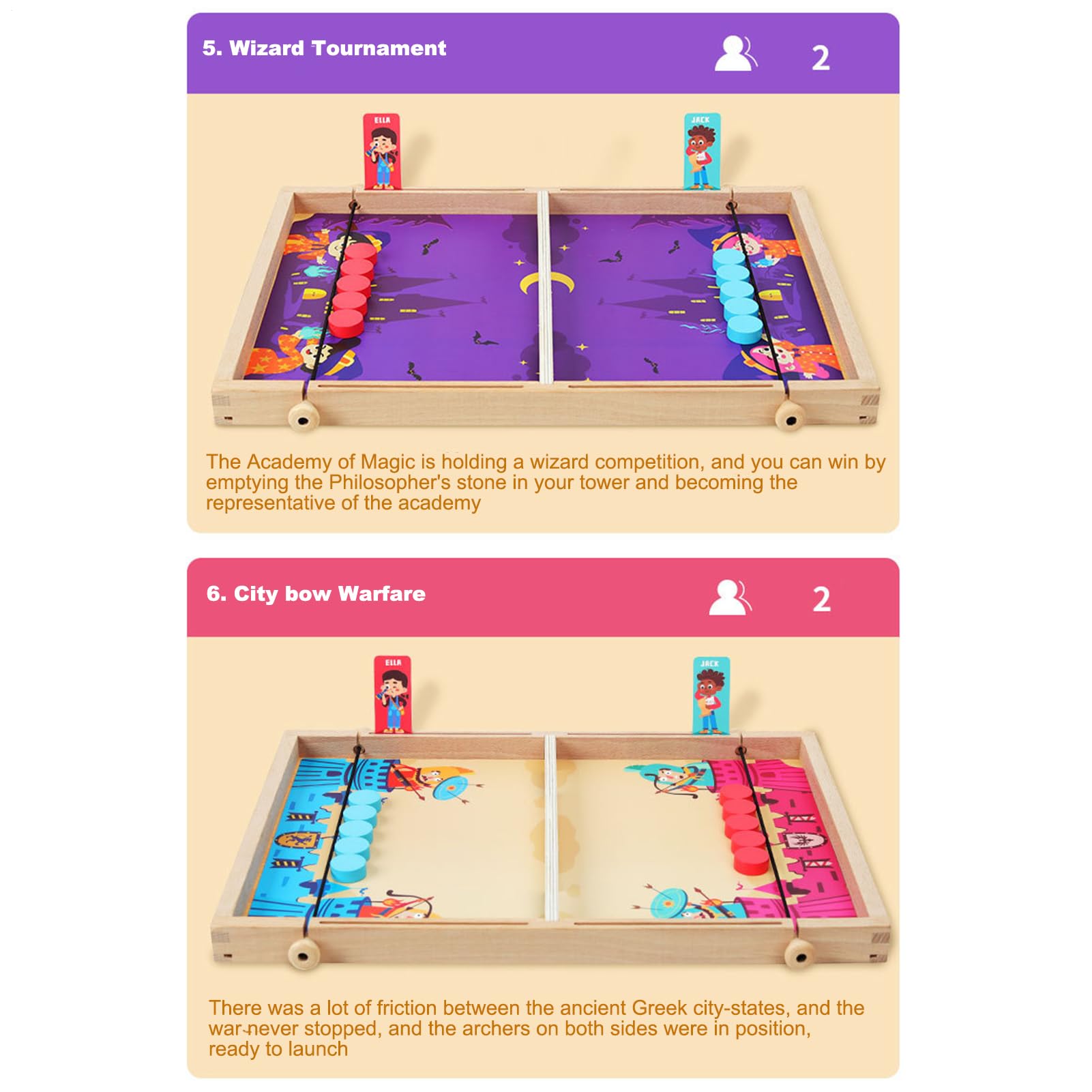 Da Tavolo Hockey Giocattolo Sportivo Indoor Stimolante | Set Di In Legno Per Puck Da Tavolo Per Salotto Dormitorio Appartamento Festa Aula Adolescenti Famiglia Compagni Di Classe